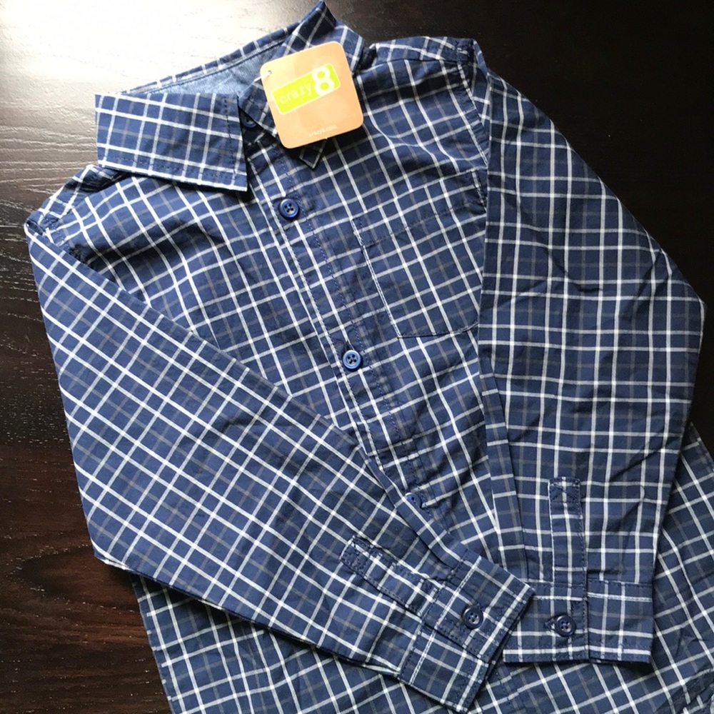 Brand new crazy 8 dress shirt, size 4T